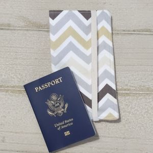 Handmade Chevron travel wallet